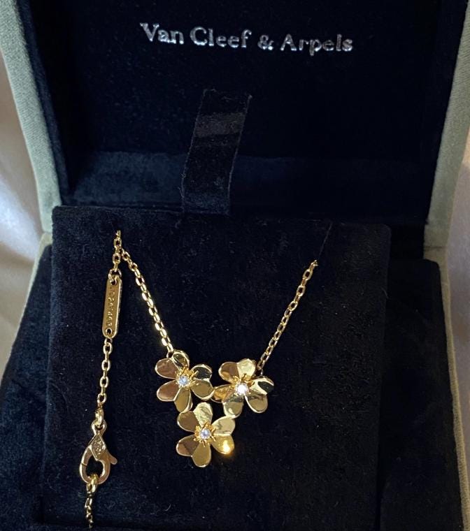 Frivole flower necklace 18k Gold Plated 925 Sterling (w8 vc stamp) #Gift