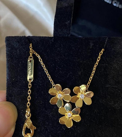 Frivole flower necklace 18k Gold Plated 925 Sterling (w8 vc stamp) #Gift