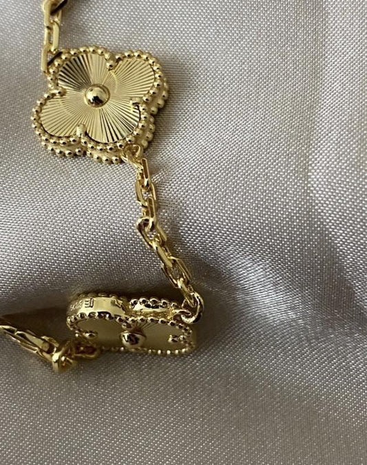 Gold fill 15mm clover bracelet 925 silver (w8 stamp) #clover Gift