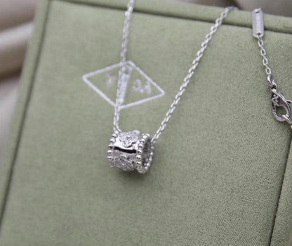 Perlee clover diamond necklace 18k Gold Plated on 925 Sterling