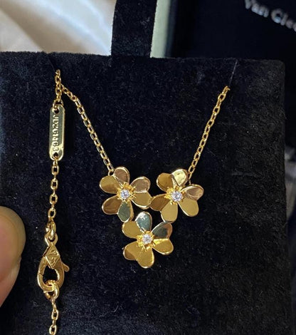 Frivole flower necklace 18k Gold Plated 925 Sterling (w8 vc stamp) #Gift