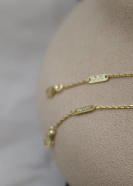 18k gold Mini Sweet Clover Bracelet 9.5mm size #miniclover #Gift