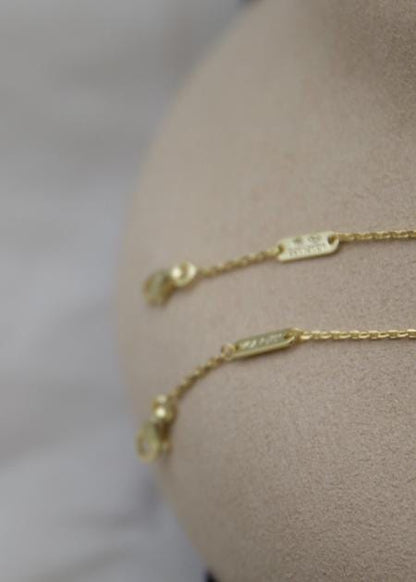 18k gold Mini Sweet Clover Bracelet 9.5mm size #miniclover #Gift