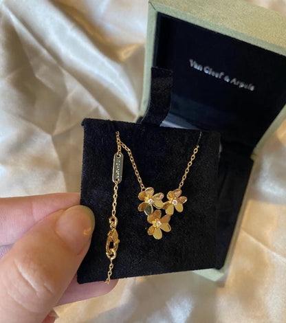Frivole flower necklace 18k Gold Plated 925 Sterling (w8 vc stamp) #Gift