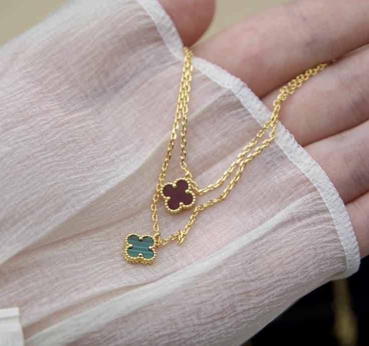 9.5mm sweet Mini Clover necklaces, Natural stones #Eid #womensday