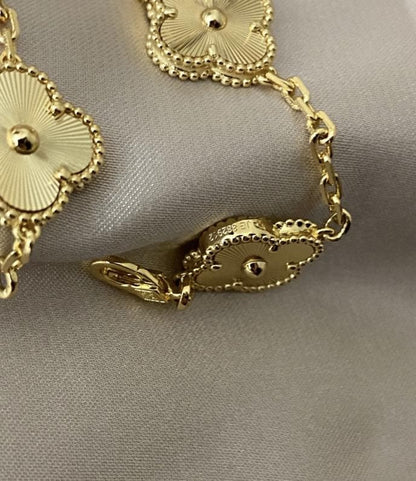 Gold fill 15mm clover bracelet 925 silver (w8 stamp) #clover Gift