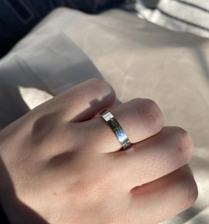 Round Diamond ring - 925 silver plated 18k gold