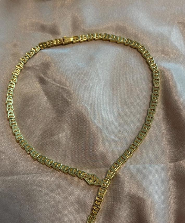 18k Gold Plated paved diamond Serpenti Snake Neckalce - #MothersDay #Gift