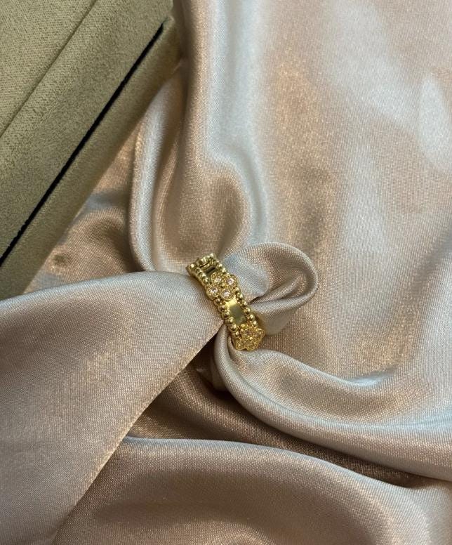 925 silver plated 18k gold - Perlee thin ring #Gift