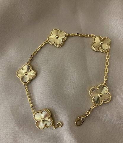 Gold fill 15mm clover bracelet 925 silver (w8 stamp) #clover Gift