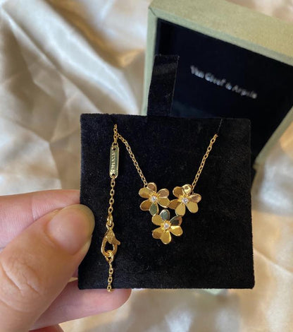 Frivole flower necklace 18k Gold Plated 925 Sterling (w8 vc stamp) #Gift