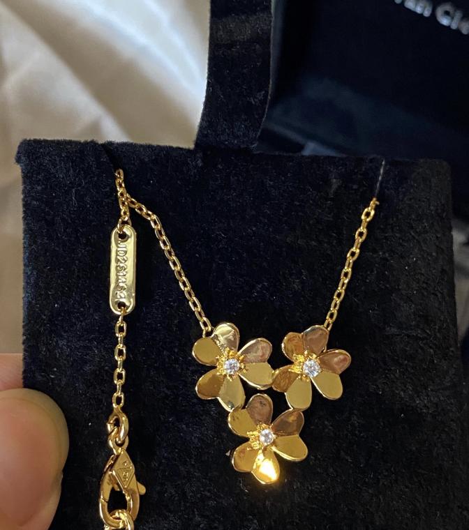 Frivole flower necklace 18k Gold Plated 925 Sterling (w8 vc stamp) #Gift
