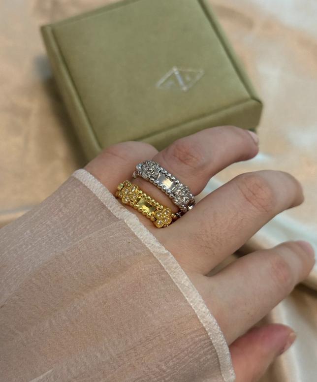 925 silver plated 18k gold - Perlee thin ring #Gift