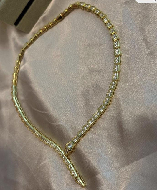 18k Gold Plated paved diamond Serpenti Snake Neckalce - #MothersDay #Gift