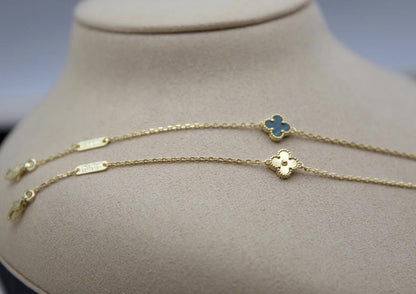 18k gold Mini Sweet Clover Bracelet 9.5mm size #miniclover #Gift