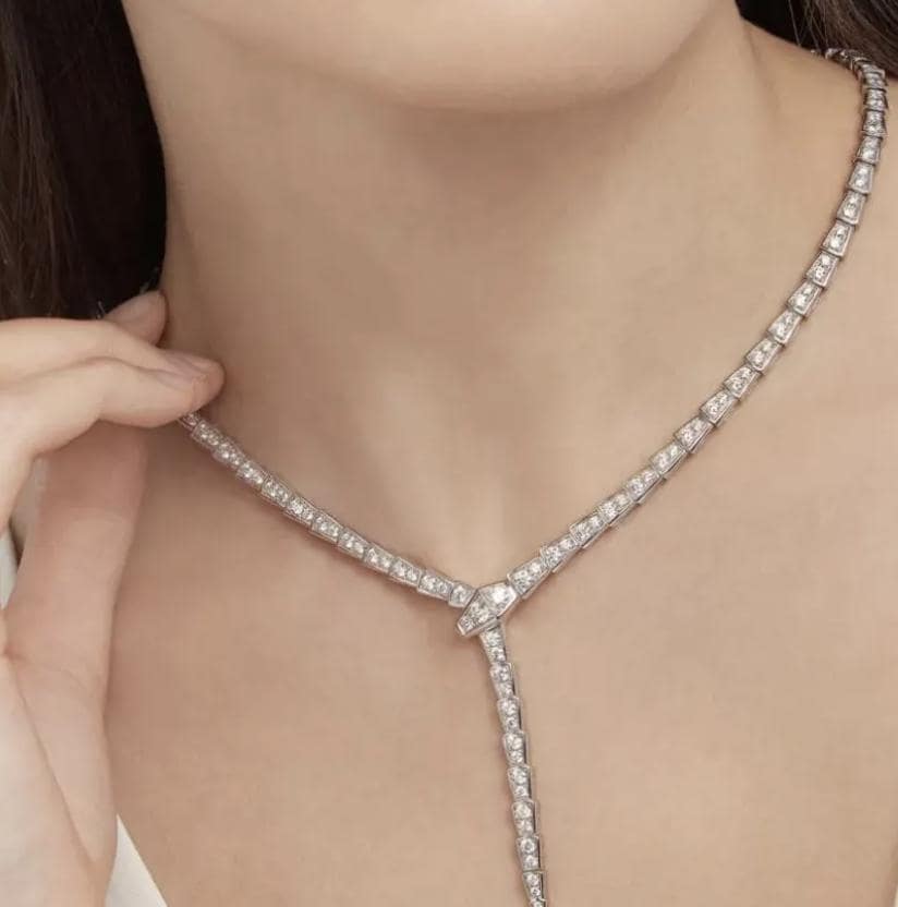 18k Gold Plated paved diamond Serpenti Snake Neckalce - #MothersDay #Gift