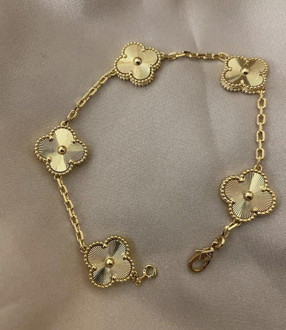Gold fill 15mm clover bracelet 925 silver (w8 stamp) #clover Gift